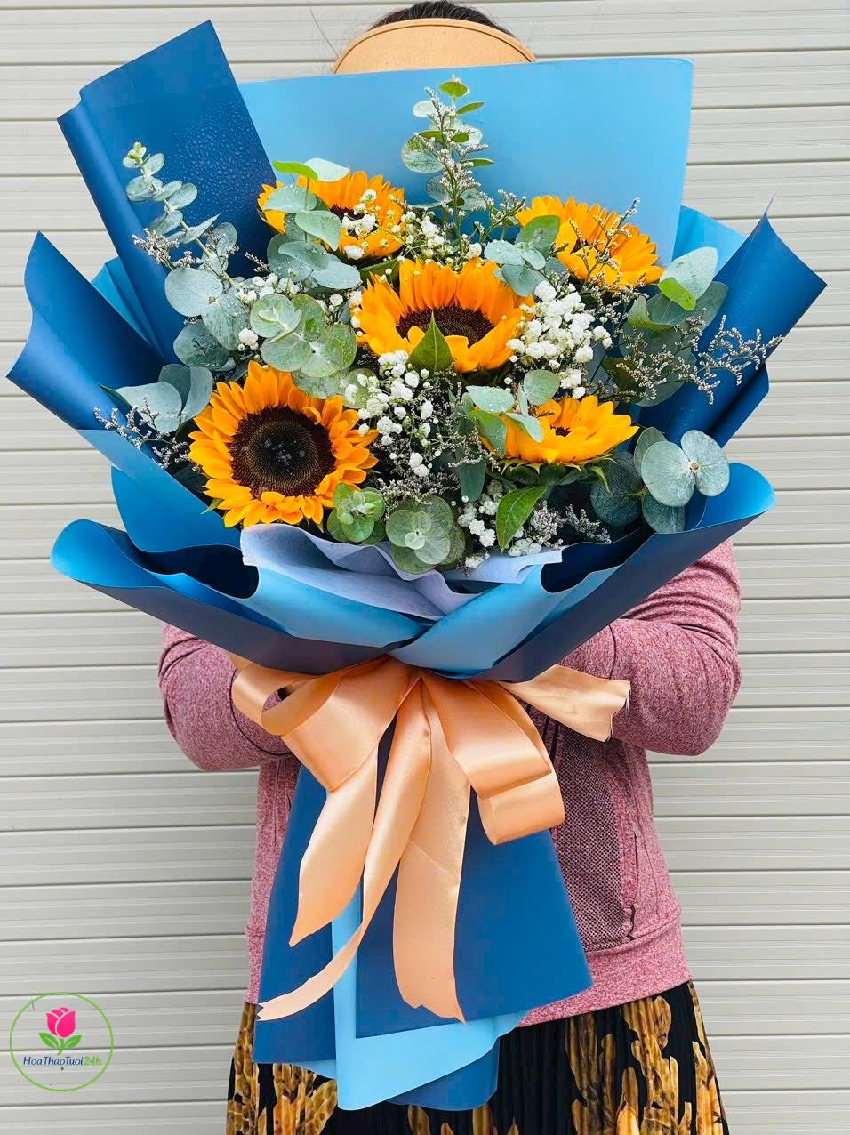 bó hướng dương 5 bông